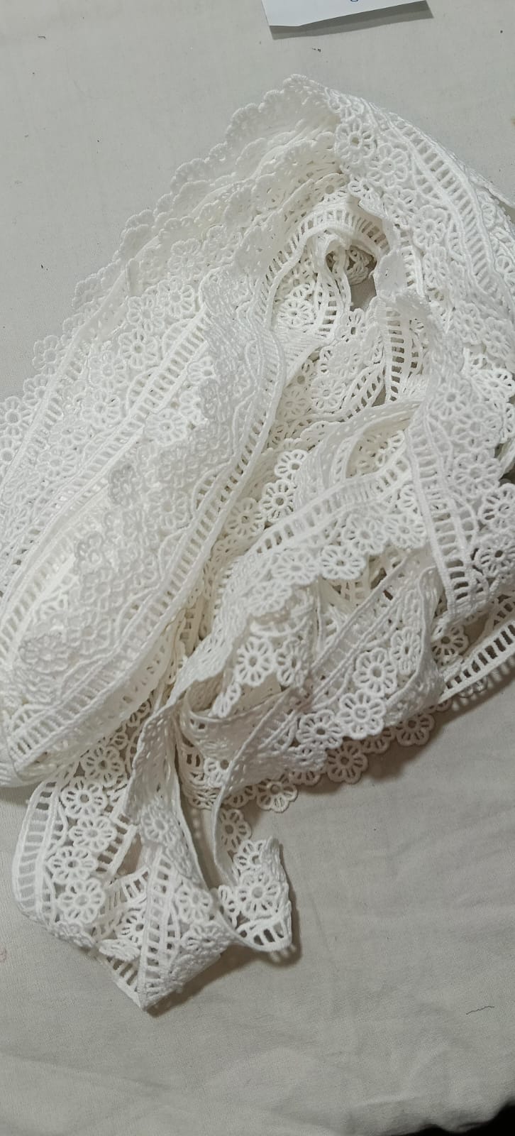 ✨ Premium White Floral Lace Border – Bundle Deal (Rs. 1200)