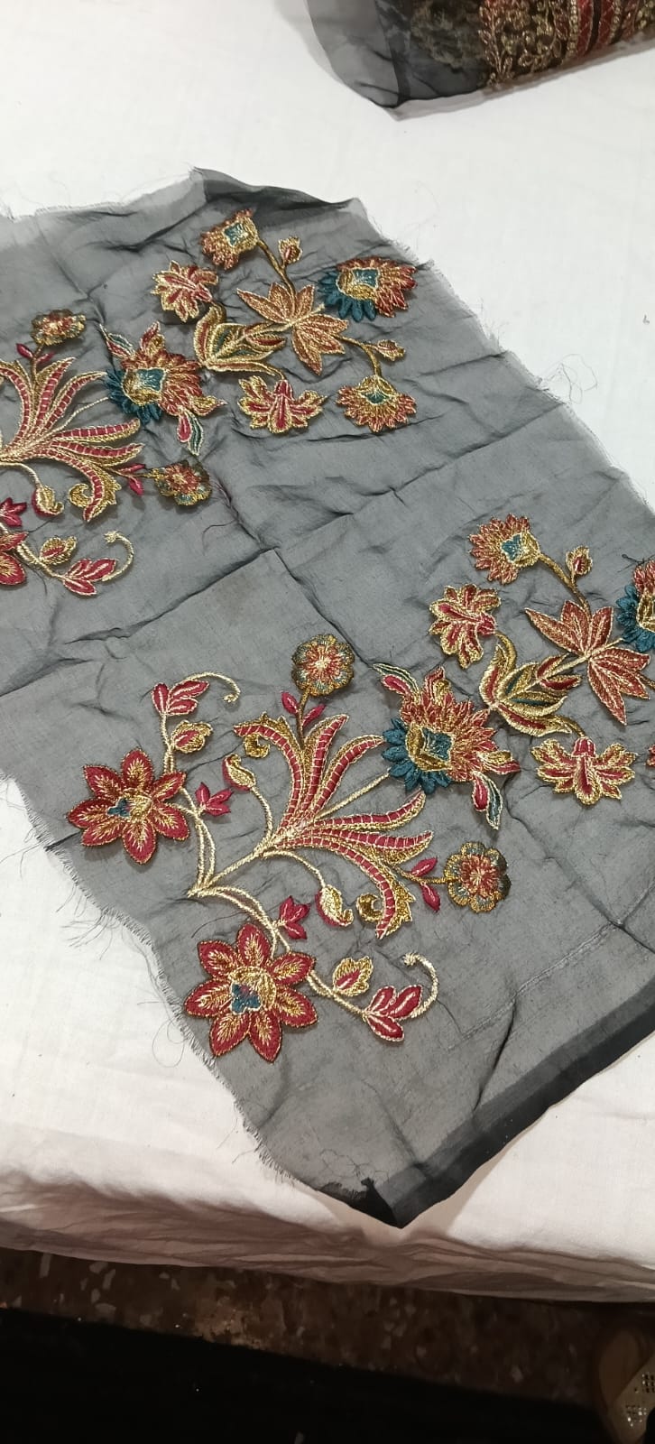 ✨ Luxury Embroidered Net Neckline &amp; Motifs Set ✨