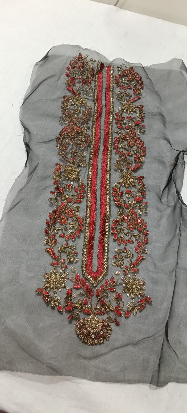 ✨ Luxury Embroidered Net Neckline &amp; Motifs Set ✨