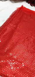 ✨ Red Sequins Net Dupatta – 2.5 Yards ✨